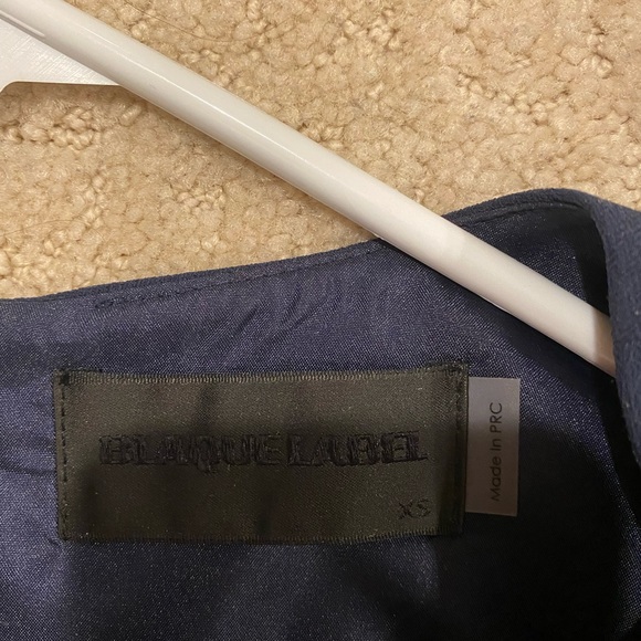 Navy blue A-line dress with key hole by waist - Picture 4 of 4